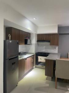 Kuchyň nebo kuchyňský kout v ubytování Departamento cerca del Aeropuerto y Foro sol