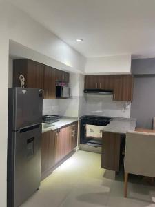 Kuchyň nebo kuchyňský kout v ubytování Departamento cerca del Aeropuerto y Foro sol