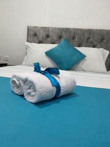 Hotel Orquídea Real客房内的一张或多张床位