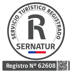 a logo for the russian federation sergio no at Cabañas Natales Rotundo in Puerto Natales