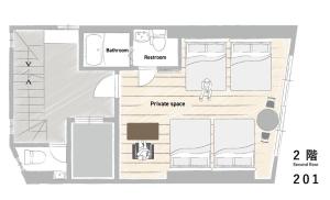 a floor plan of a building at WonderfulStayTOKYO浅草 in Tokyo