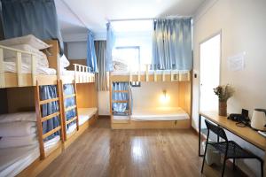Postel nebo postele na pokoji v ubytování Travel light hostel