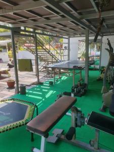 Fitness centrum a/nebo fitness zařízení v ubytování Bohemiaz Resort and Spa Kampot