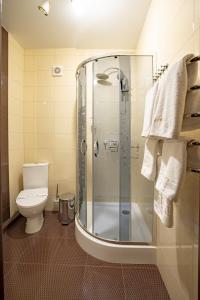 Koupelna v ubytování Private Rooms in Hotel GROFA 3 поверх