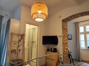 Televízia a/alebo spoločenská miestnosť v ubytovaní Studio apartment Frano