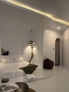 Un pat sau paturi într-o cameră la Bassa nova villa