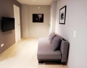 Televízia a/alebo spoločenská miestnosť v ubytovaní Mazi Apartments Suite
