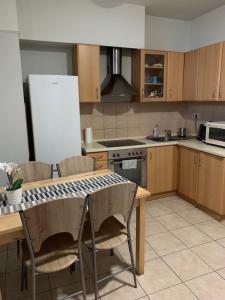 A kitchen or kitchenette at HI Downtown Apartment A12