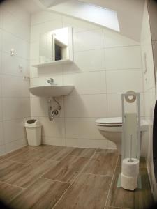 Ένα μπάνιο στο Alb-Biosphäre-Ferienwohnung +39 φωτογραφίες