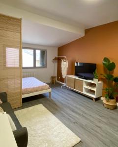 Posteľ alebo postele v izbe v ubytovaní Studio Confort Centre Ville