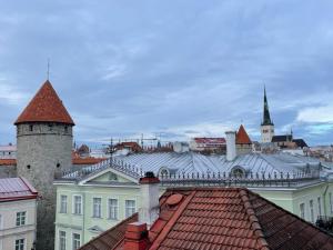 a view of a city with buildings and roofs at Old Town - Passaaz Apartment in Tallinn