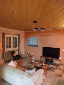 Televízia a/alebo spoločenská miestnosť v ubytovaní Casa Dei Fiori + 35 fotografií