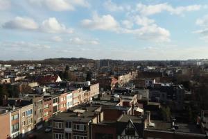 a view of a city with buildings at 2 bedroom appartement in Antwerp, with amazing view in Antwerp