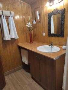 Kúpeľňa v ubytovaní Casas de Madera Los Molinos