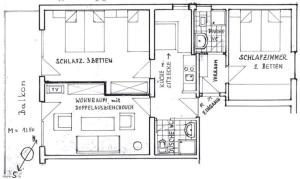 Plán poschodí v ubytovaní Appartement Lackner