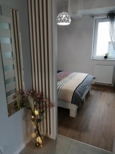Posteľ alebo postele v izbe v ubytovaní Apartament Zielone Wzgórze 2
