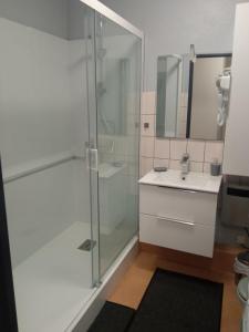 Bathroom sa Charmant studio classé 3 étoiles au coeur de Niederbronn-les-Bains