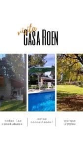 un collage de fotos de una casa y una piscina en Casa Quinta Roen Gral Rodriguez zona oeste en General Rodríguez