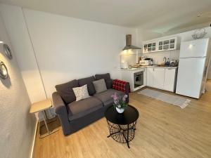 a living room with a couch and a table at Apartamento Girasol in Puerto de la Cruz