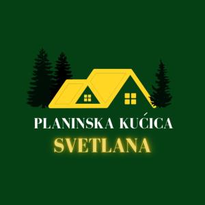a logo of a house with trees in the background at Planinska kućica Svetlana Zlatibor in Ribnica