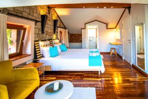 A bed or beds in a room at Dalyan Villa StoneHouse-1