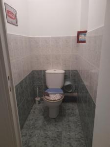La salle de bains est pourvue de toilettes. dans l'établissement La Poissonnais, à Saint-Lormel