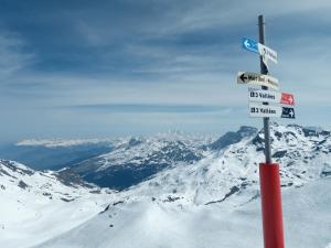 Le Chamois des Alpages de Reberty ski au pied v zimě