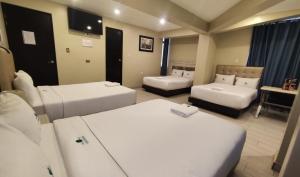 Hotel Konford Cañete客房内的一张或多张床位