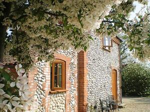 a brick building with windows and a tree at Hay Loft -23894 in Aylmerton