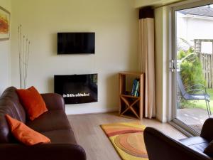 a living room with a couch and a fireplace at Badgers Rake 7 in Ambleside