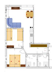 The floor plan of Apartmán LUNA Tále Chopok Jasna Juh