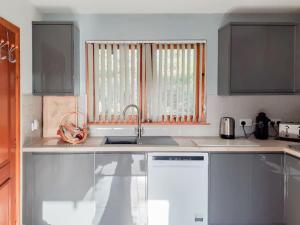 a kitchen with a sink and a dishwasher at Park Lodge in Strachan