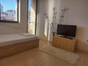 A television and/or entertainment centre at Apartament Emi