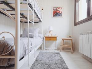 a bedroom with a bunk bed with a ladder at Apartamento "MACHOTE" in Tordesillas