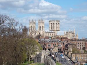 a view of a city with a bunch of buildings at York City Monkgate in York