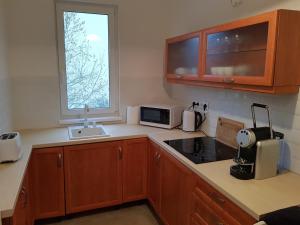 A kitchen or kitchenette at Kislakás Esztergomban