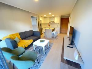 Χώρος καθιστικού στο Pucón Apartment