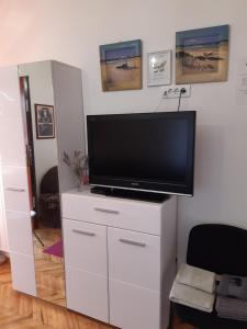 Televisyen dan/atau pusat hiburan di Deluxe studio & apartments Alexander
