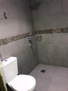 een badkamer met een wit toilet en een douche bij Costera sur in Garupá