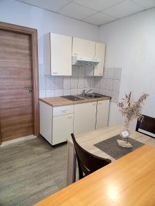 Kuchyň nebo kuchyňský kout v ubytování Apartments Ana