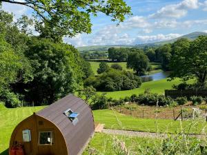 BoncathGarden Cottage Glamping Pod的河田里的木棚