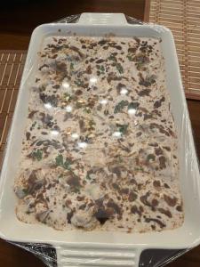 a casserole in a baking dish on a table at Mulberry court in Windsor