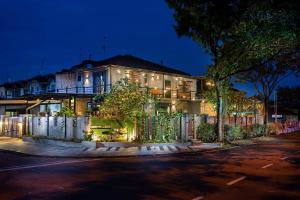 a house with lights on the side of a street at ECO Haus Garden Residential in Johor Bahru