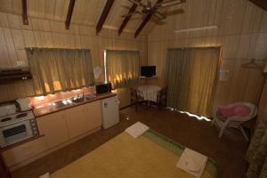 an aerial view of a kitchen in a house at Central Tourist Park in Mackay