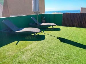 Vonkajšia záhrada v ubytovaní Terraza Alcalá