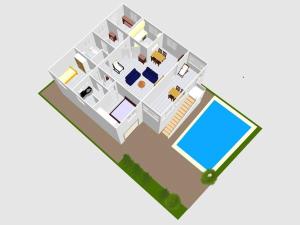Plan piętra w obiekcie Villa França Air conditioned villa with sea view, WiFi, and private pool