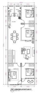 Půdorys ubytování Muji Designer Suite