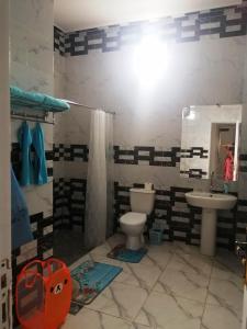 bagno con servizi igienici e lavandino di Set ma'at a Luxor