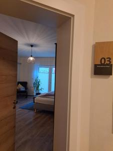 Postel nebo postele na pokoji v ubytování Aulbach' s Appartments