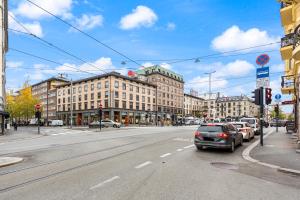 Nespecifikovaný výhled na destinaci Oslo nebo výhled na město při pohledu z apartmánu